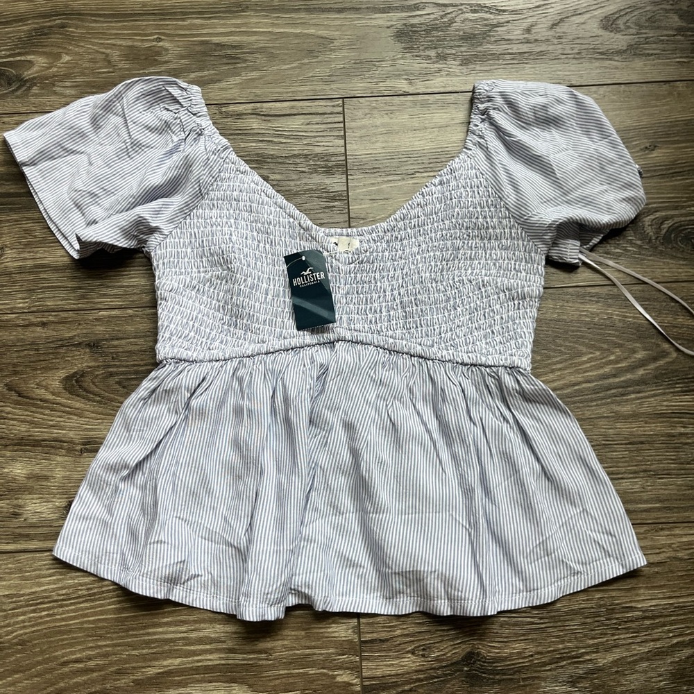 HOLLISTER Striped Babydoll Top